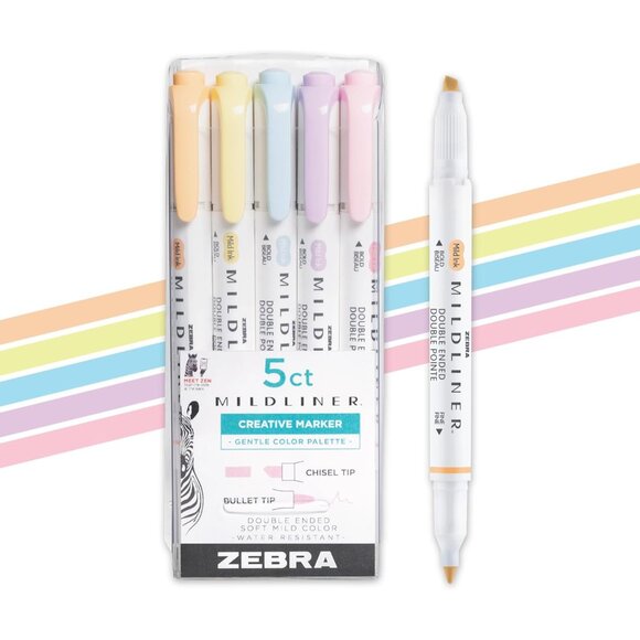 Other - Mildliner Dual-Tip Highlighter Set, Broad and Fine Point Tips, No Bleed, Ideal f